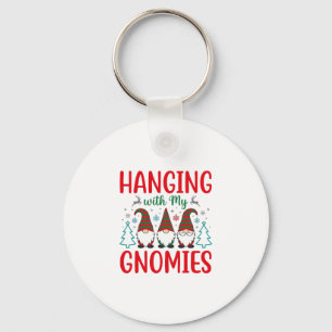 Hanging With My Gnomies Christmas Gnome Keychain