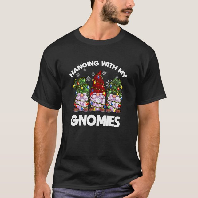 Hanging With My Gnomies Christmas Pyjamas Boys Gir T-Shirt (Front)