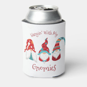 Hanging with my Gnomies Funny Cute Holiday Modern Can Cooler