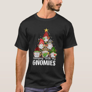 Hanging With My Gnomies Funny Family Pyjamas Gnome T-Shirt