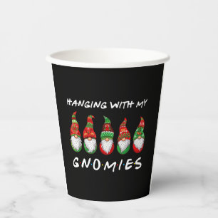 Hanging With My Gnomies Gnome Friend Christmas Paper Cups