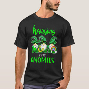 Hanging With My Gnomies Green Plaid St Patrick Day T-Shirt