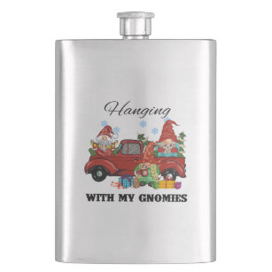 Hanging With My Gnomies Hip Flask
