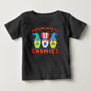 Hanging With My Gnomies Matching Family Christmas Baby T-Shirt