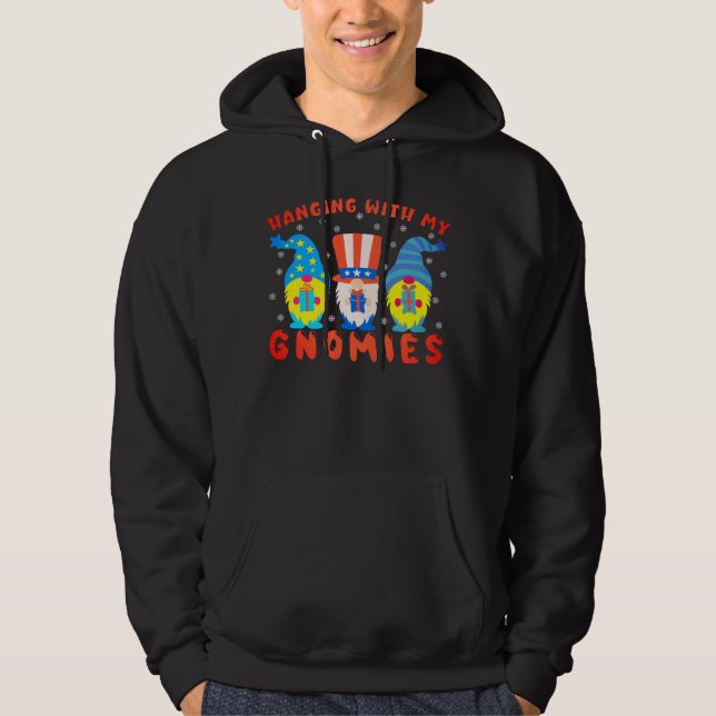 Hanging With My Gnomies Matching Family Christmas Hoodie (Front)