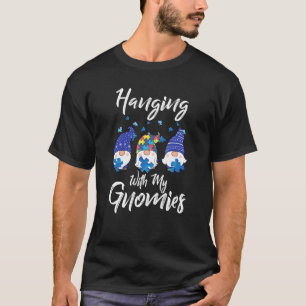 Hanging With My Gnomies Puzzle Autism Awareness T-Shirt