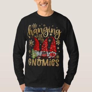 Hanging With My Gnomies Santa Cute Gnome Christmas T-Shirt