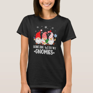 Hanging With My Gnomies Santa Gnome Christmas Paja T-Shirt