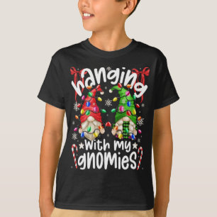Hanging With My Gnomies Santa Gnome Christmas Paja T-Shirt