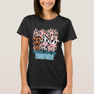 Hanging with My Heifers with Pink Leopard Print Ba T-Shirt