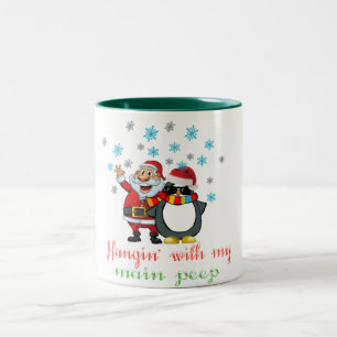 hanging with my main peep christmas mug design