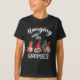 Hanging With My Science Teacher Gnomes Ugly Xmas M T-Shirt