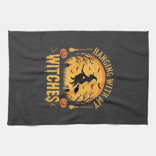 Hanging With My Witches Halloween Design (2) Kitchen Towel