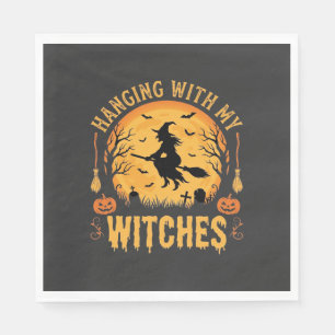 Hanging With My Witches Halloween Design (2) Napkin