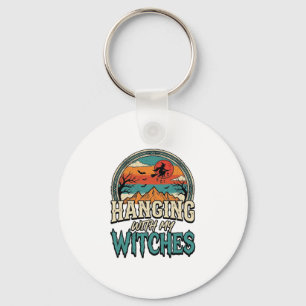 Hanging With My Witches Vintage Halloween Design_1 Keychain
