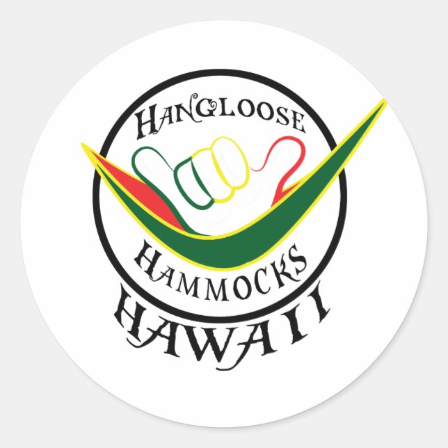 HANGLOOSE HAMMOCK HAWAII- SHAKA STICKERS (Front)