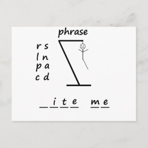 Hangman Bite Me Postcard