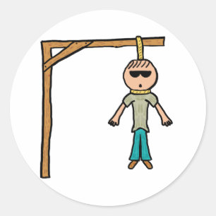 Hangman Classic Round Sticker