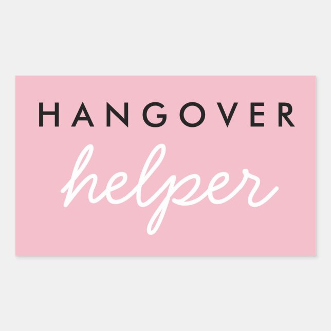 Hangover Helper Wedding Bachelorette Favour Sticke Sticker (Front)