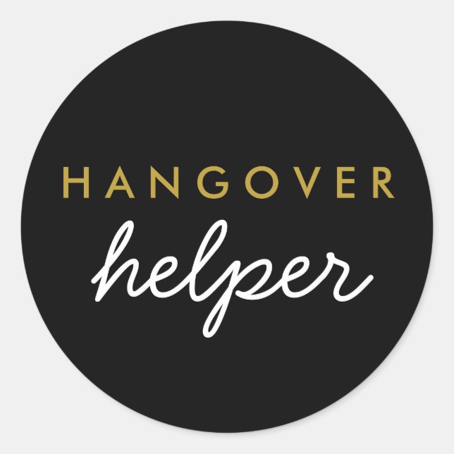 Hangover Helper Wedding Favoriser Sticker (Devant)