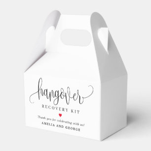 Hangover Kit Editable Colour Lovely Calligraphy Favor Box