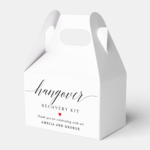Hangover Kit Editable Colour Modern Script Favor Box