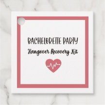 Hangover Recovery Kit Favour Tag