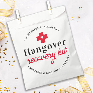 Hangover Recovery Kit Personalized Wedding  Favour Bag