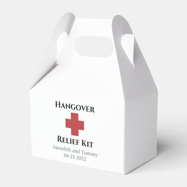 Hangover Relief Kit Favor Box (Front Side)
