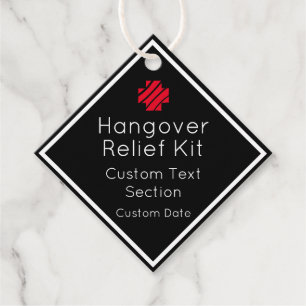 Hangover Relief Kit Favour Tags