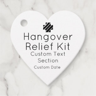 Hangover Relief Kit Favour Tags