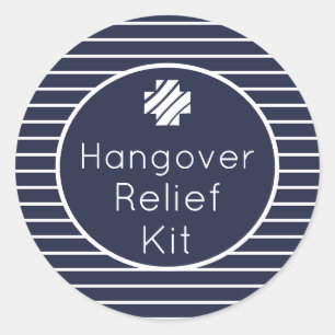 Hangover Relief Kit Navy and White Stickers