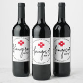 Hangover Relief Kit Personalized Wedding  Favor  Wine Label (Bottles)