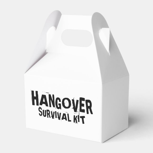 "Hangover Survival Kit" Favor Box (Front Side)