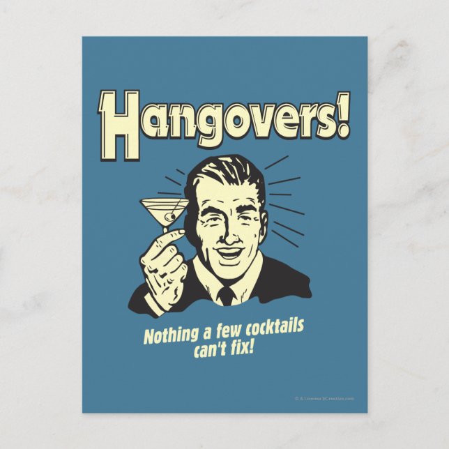Hangovers: Nothing Cocktail Can't Fix Postcard (Front)