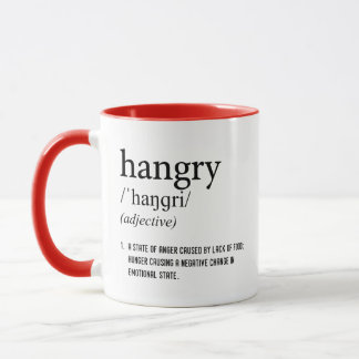 Hangry Definition, Funny Coffee Mug