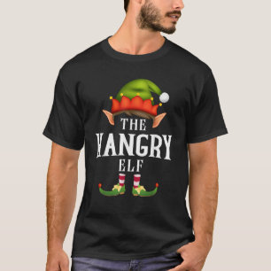 Hangry Elf Group Funny Christmas Pajama Party  T-Shirt
