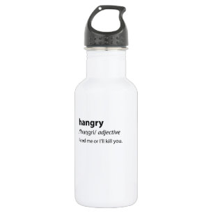 Hangry Funny Dictionary Definition 532 Ml Water Bottle
