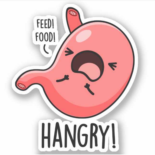 Hangry Funny Hungry Angry Stomach Pun  (Front)