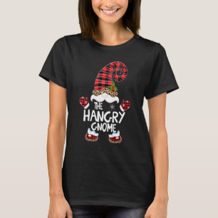 Hangry Gnome Buffalo Plaid Matching Family Christm T-Shirt
