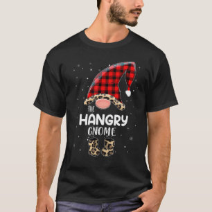 Hangry Gnome Buffalo Plaid Matching Family Christm T-Shirt