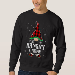Hangry Gnome Buffalo Plaid Matching Family Group C Sweatshirt