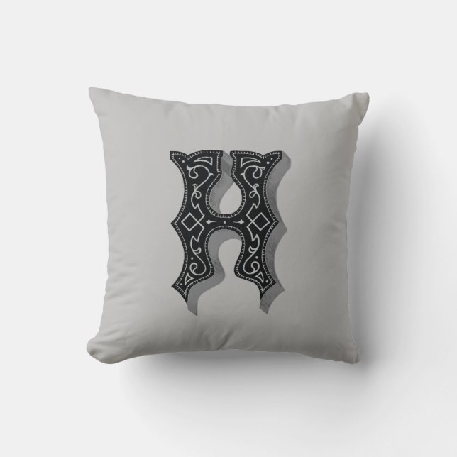 Hangtown Pillow (Woodcut ) (Front)