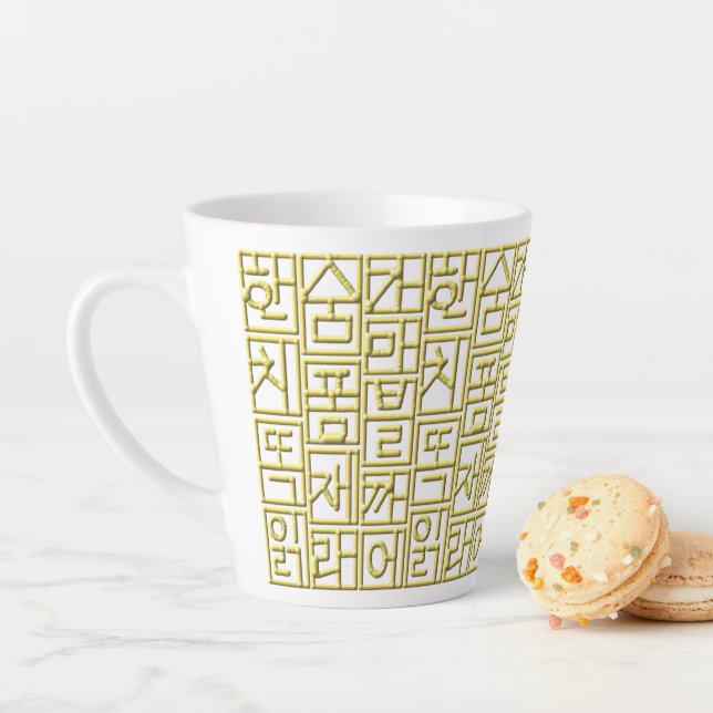 Hangul gold latte mug (In Situ)