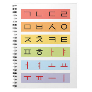Hangul (Korean) Spiral Notebook