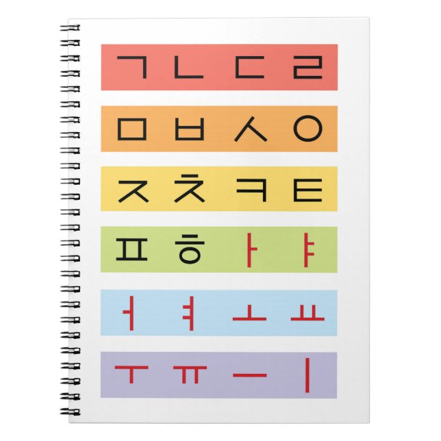 Hangul (Korean)  Spiral Notebook (Front)