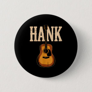 Hank Folk Style Line Dancing Western Country Music 2 Inch Round Button