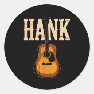 Hank Folk Style Line Dancing Western Country Music Classic Round Sticker