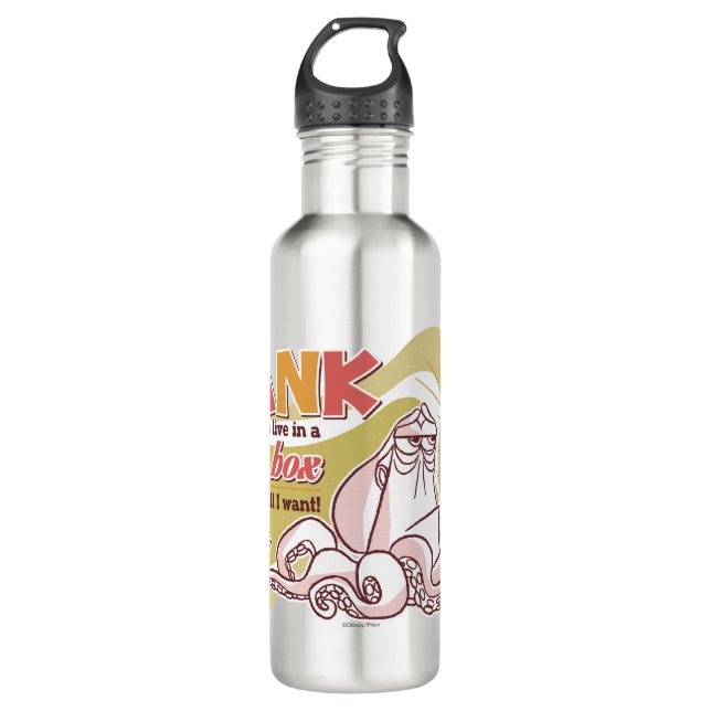 Hank | Live in a Glass Box Alone 710 Ml Water Bottle (Front)
