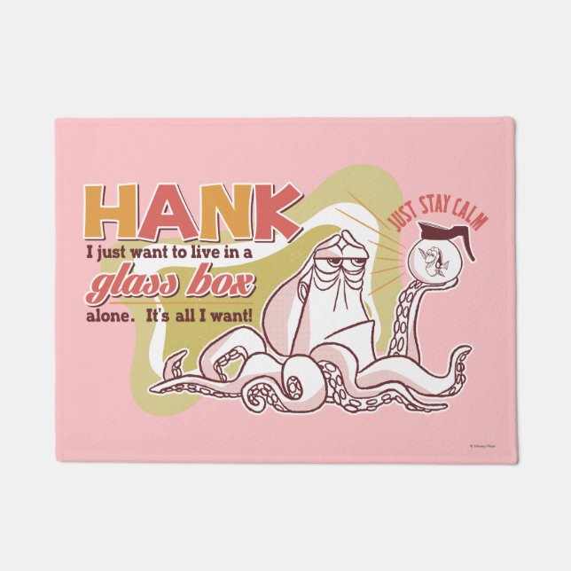 Hank | Live in a Glass Box Alone Doormat (Front)
